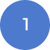 the number 1 in center of a blue circle